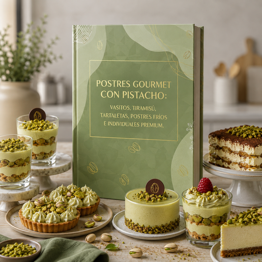 POSTRES GOURMET CON PISTACHO: VASITOS, TIRAMISÚ, TARTALETAS, POSTRES FRÍOS E INDIVIDUALES.